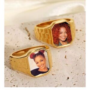Gold Custom Photo Ring